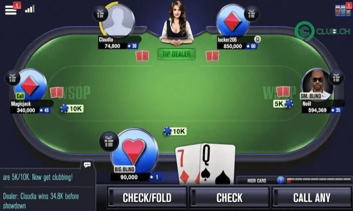 Thuật ngữ trong Poker chỉ các hành động khi chơi game